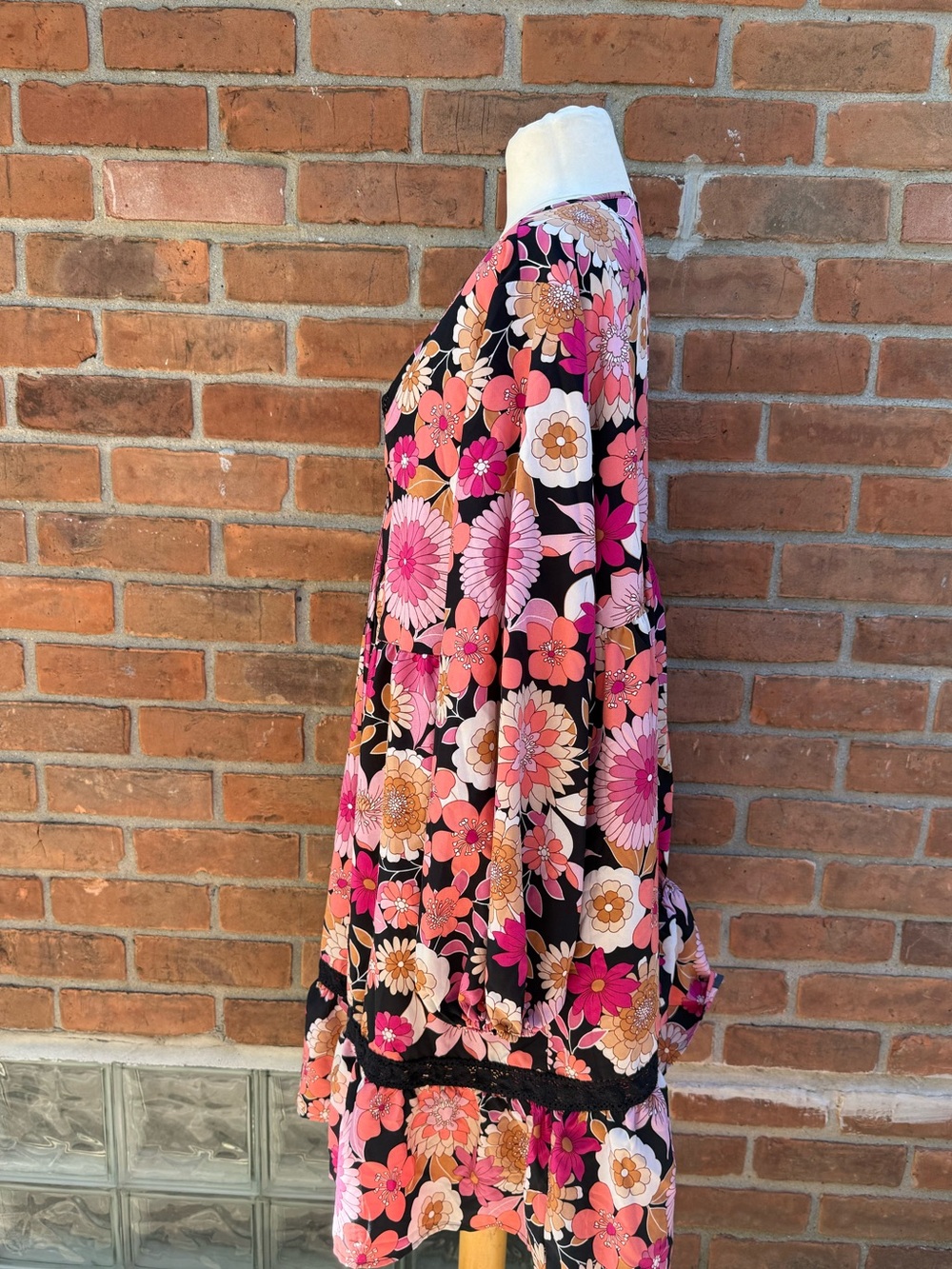 Rustty Dustty floral Boho Tunic Dress with long sleeves. - Picture 6 of 6